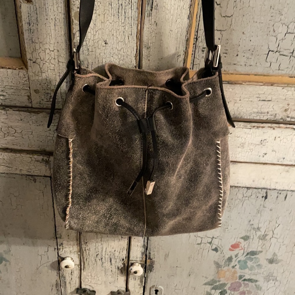 Leather purse! 12 inches across 10 inches down with strap 28 inches down!